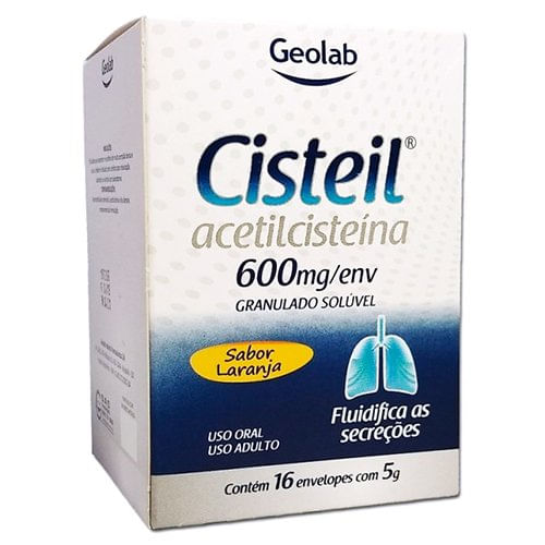 Cisteil 600mg Granulado Solúvel 16 Envelopes de 5g - Geolab