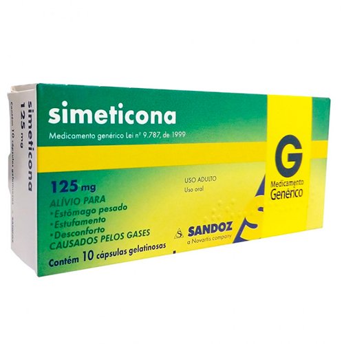 Simeticona 125mg 10 Cápsulas Sandoz