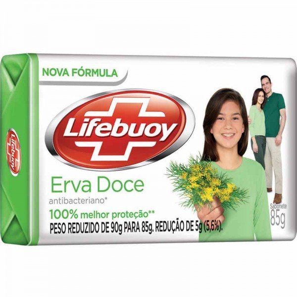 SABONETE LIFEBUOY ANTIBACTERIANO ERVA DOCE 85g