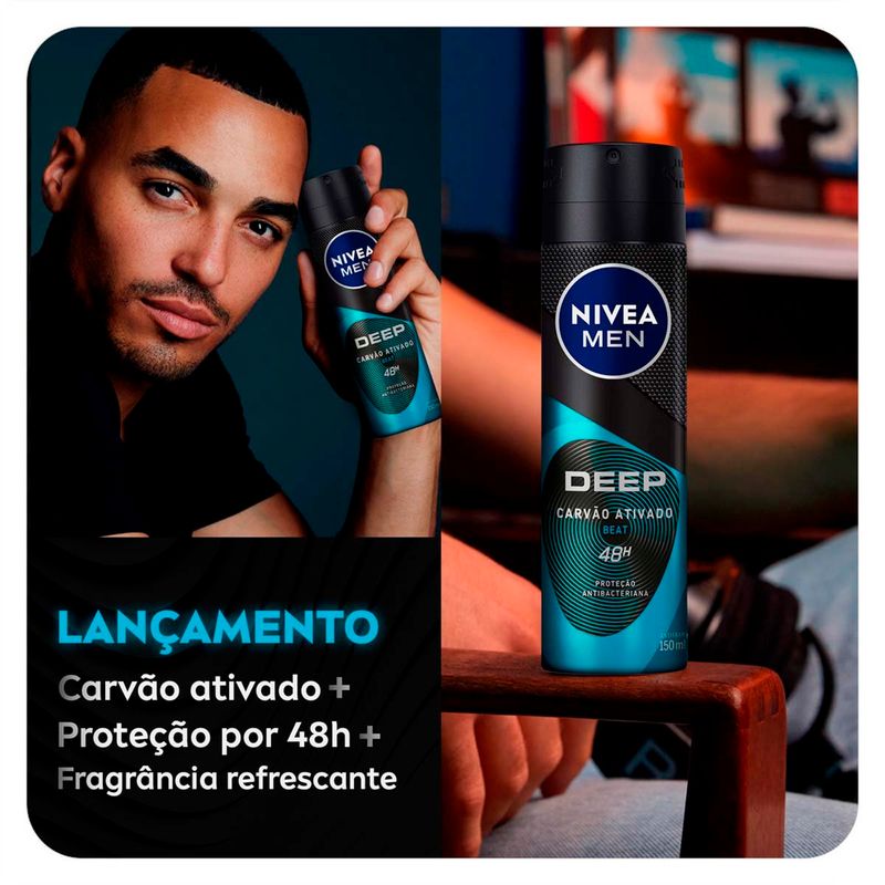 Desodorante Nivea Men Deep Beat 48h Antitranspirante Masculino