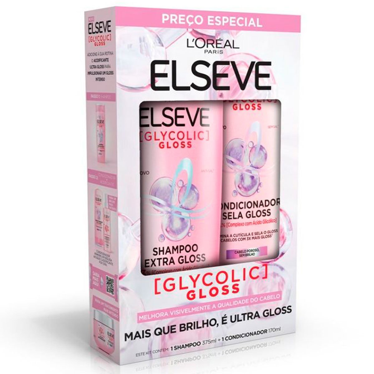 KIT SHAMPOO 375ML E CONDICIONADOR 170ML LORÉAL PARIS ELSEVE ÓLEO EXTRAORDINÁRIO