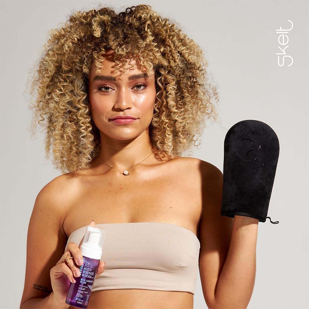 Luva Aplicadora de Autobronzeador Skelt Tanning Mitt Preta