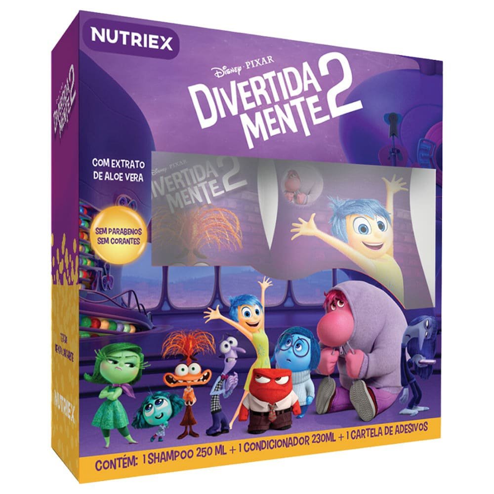 Kit de Shampoo e Condicionador Infantil Nutriex Divertida Mente 2