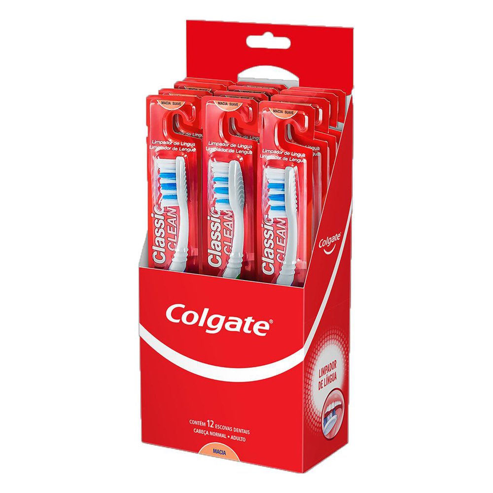 Escova Dental Colgate Classic Clean 12 Unidades