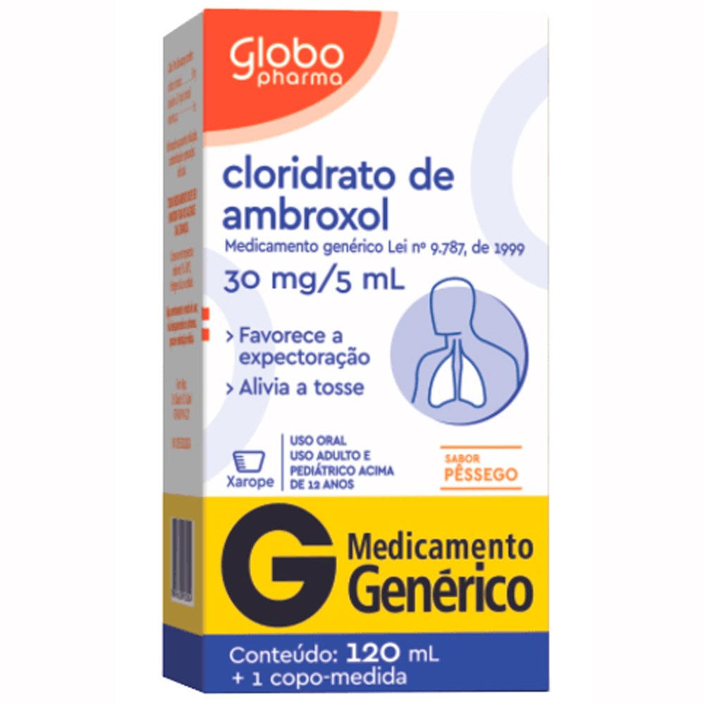 Cloridrato de Ambroxol 30mg/5ml 120ml Xarope Globo Pharma