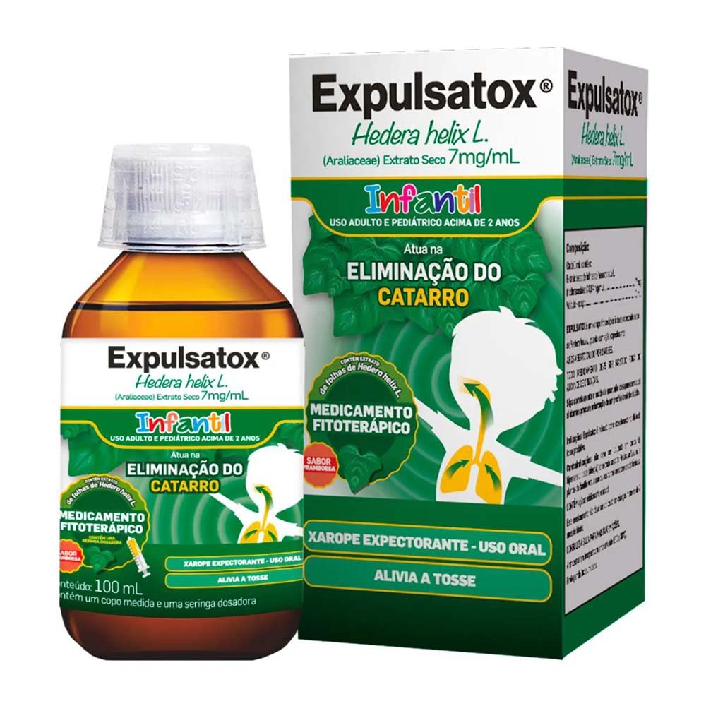 Expulsatox Hedera Helix 7mg/ml 100ml Xarope Infantil Expectorante Sabor ...