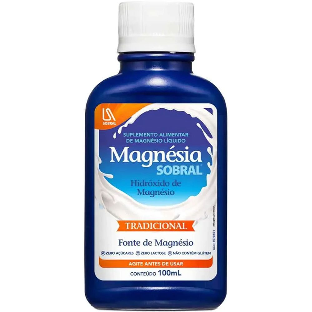 Magnésia Hidróxido de Magnésio 100ml Suspensão Tradicional - Sobral