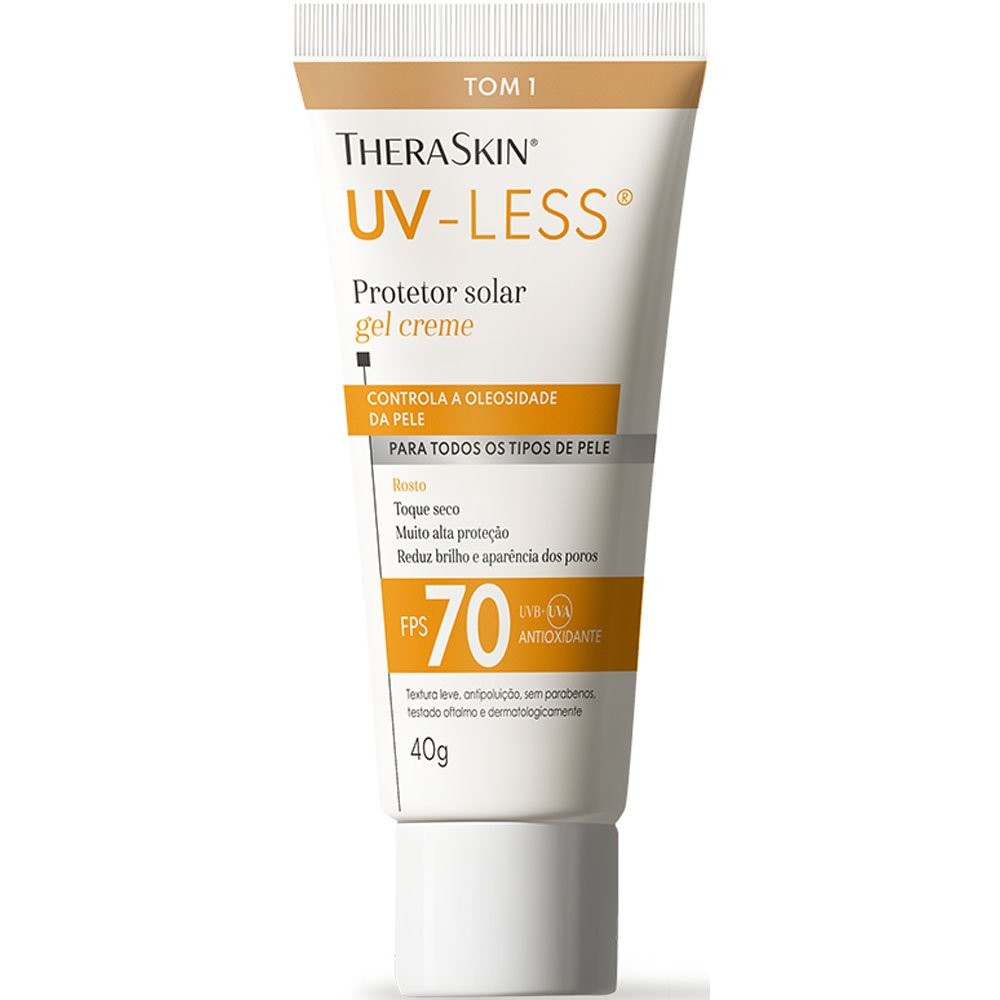 YTB　フェイスジェル　1000g Protetor Solar Facial Gel Creme Uv-Less FPS70 Tom 1 40g Theraskin