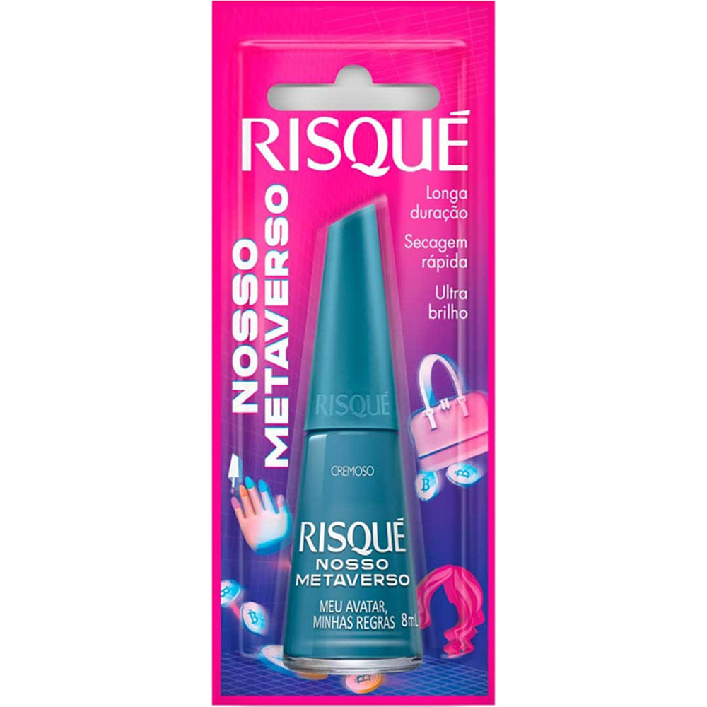Esmalte Cremoso Risqué Meu Avatar Minhas Regras Blister 8ml