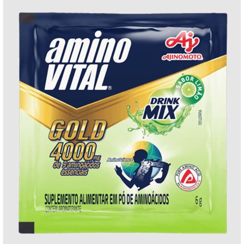 Amino Vital Gold 400mg Drinkmix Sabor Limão Sachê 6g
