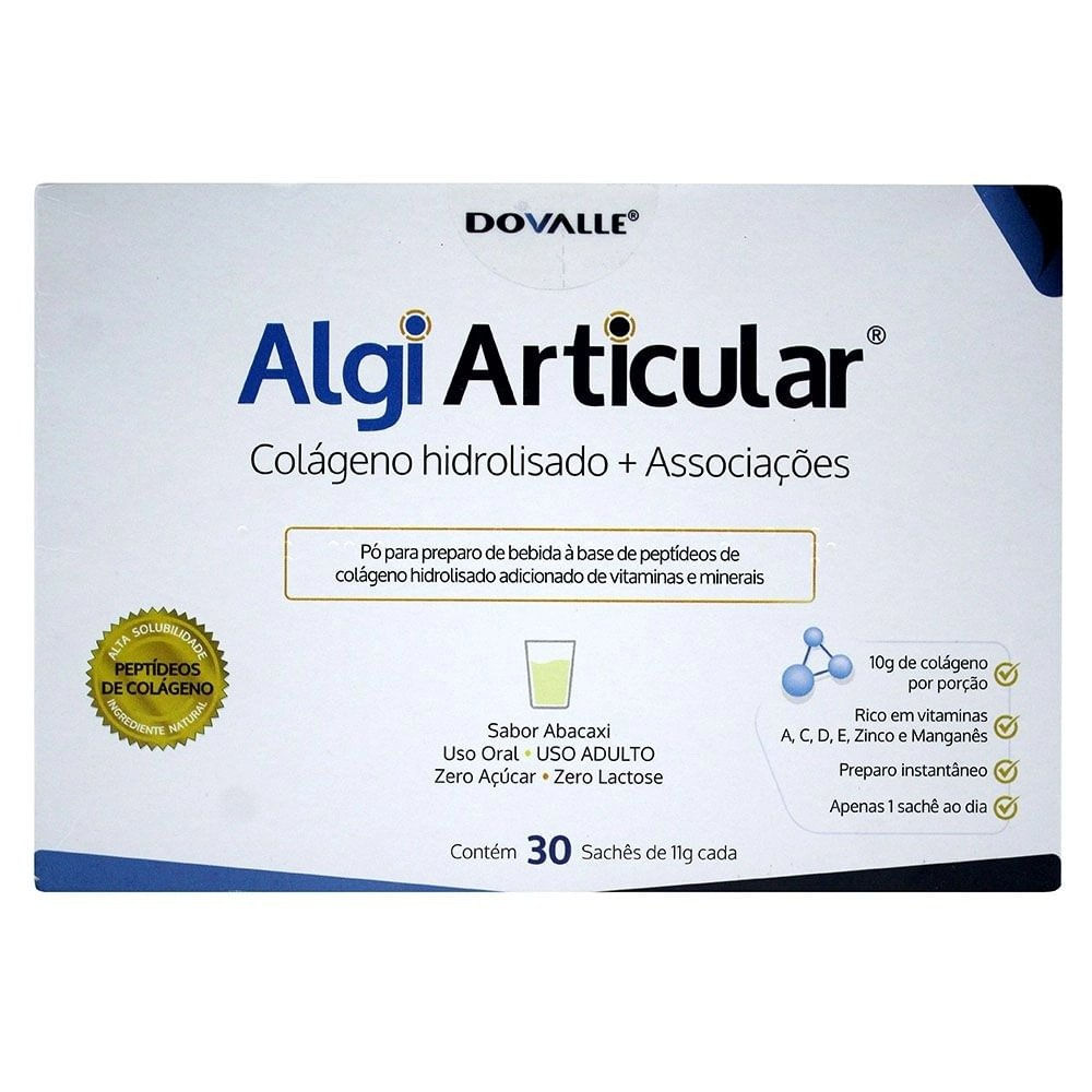 Algi Articular Colágeno + Associações 30 Sachês Sabor Abacaxi Dovalle