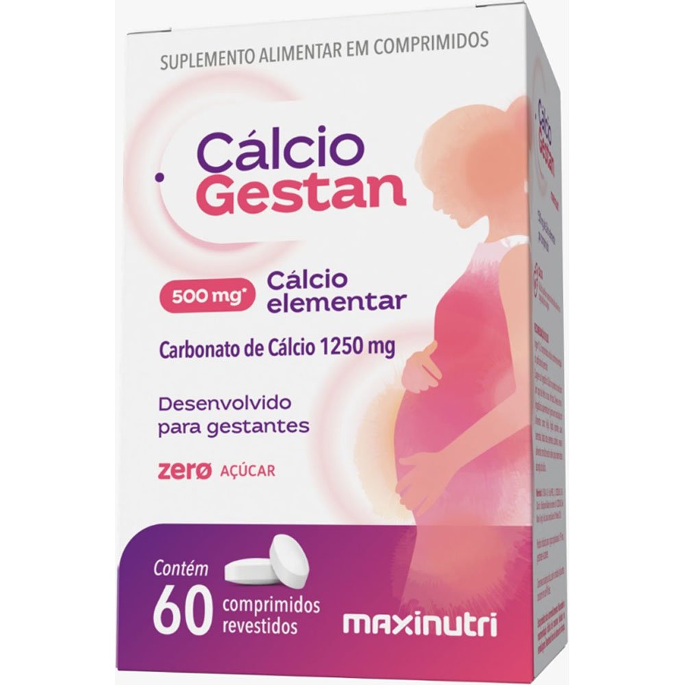 Cálcio Gestan 500mg 60 Comprimidos Maxnutri