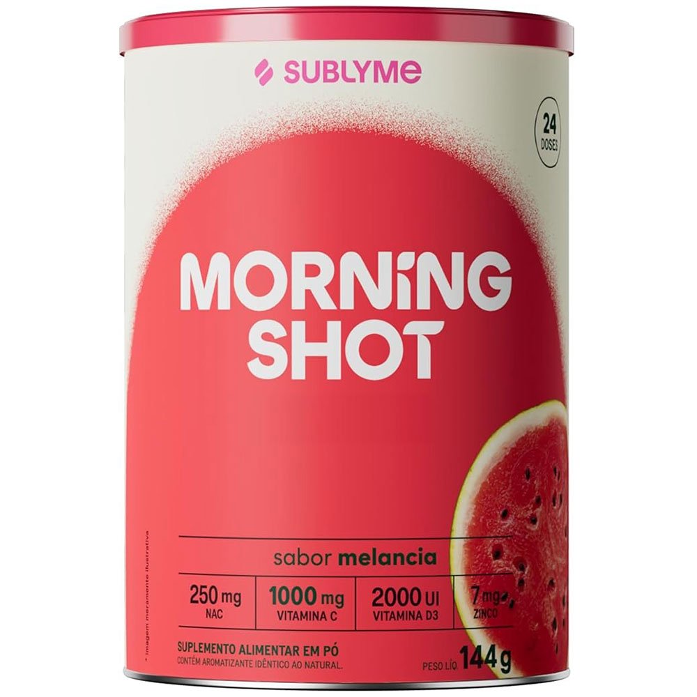 Suplemento Alimentar Sublyme Morning Shot Sabor Melancia 144g