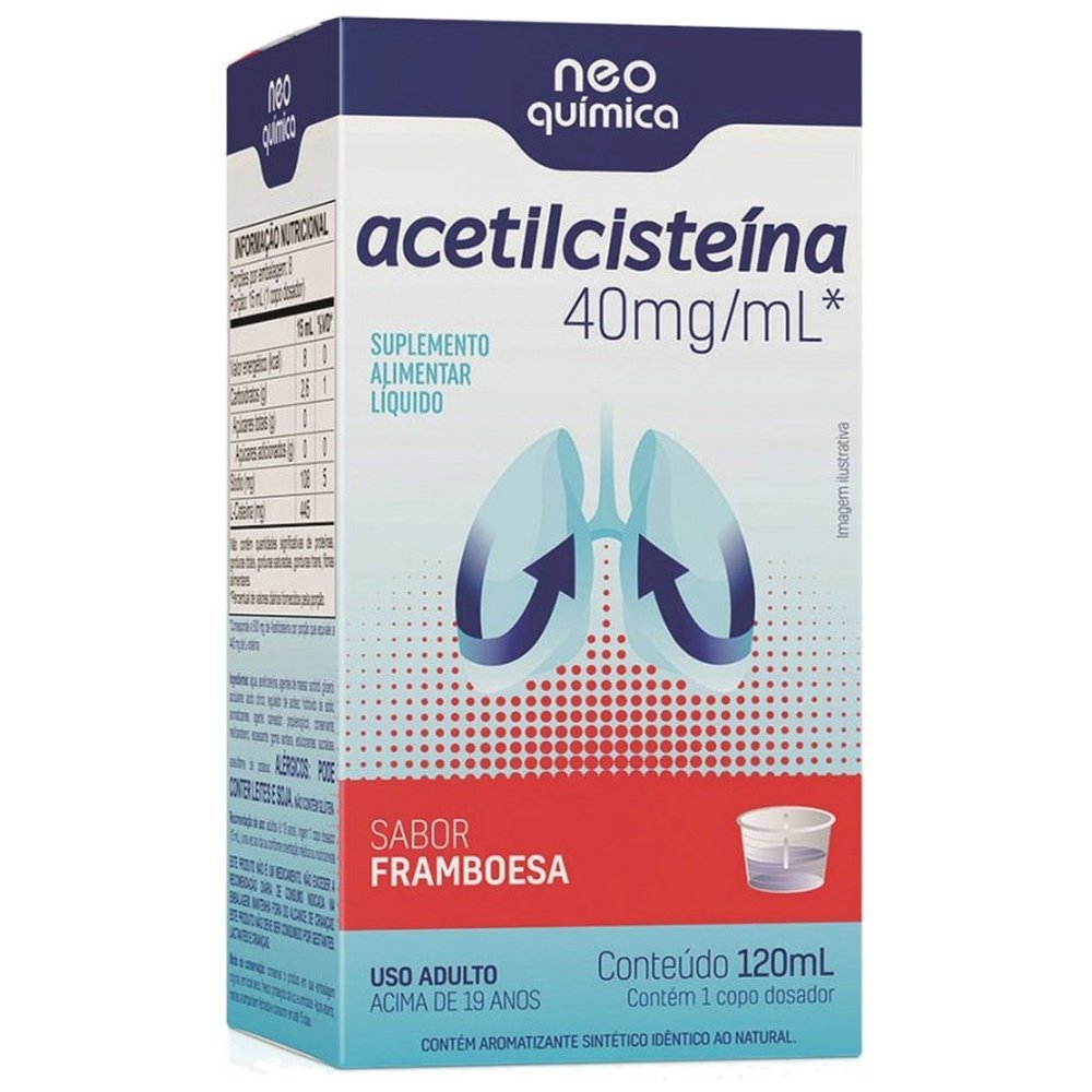 Acetilcisteína 40mg/ml Xarope 120ml Neo Química